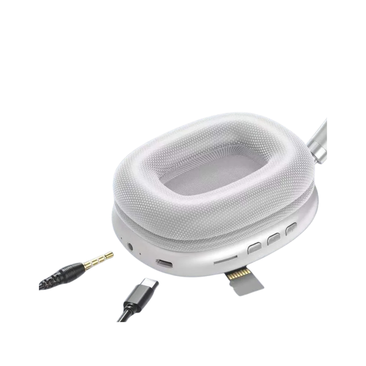 Auriculares de Diadema Inalámbricos Auribox Blancos con Sonido Inmersivo y Bluetooth 5.0
