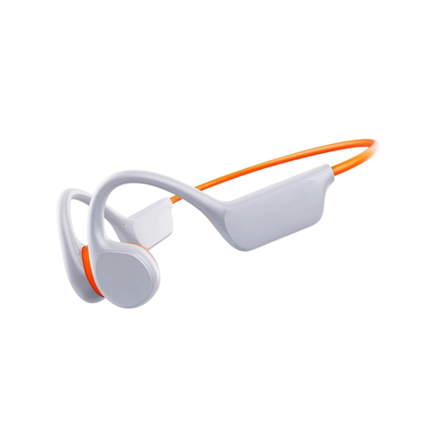 Auriculares Auribox Conducción Ósea Inalámbricos Gris con Naranja Fluorescente para Actividades