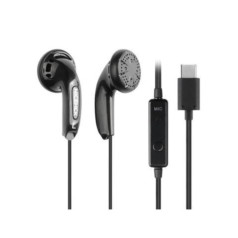 Auriculares Auribox Tipo Earbud Negros con Conector USB-C y Micrófono HD