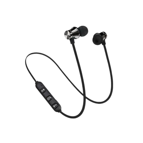 Auriculares In-Ear Auribox Inalámbricos Negros con Banda para Cuello y Control de Audio