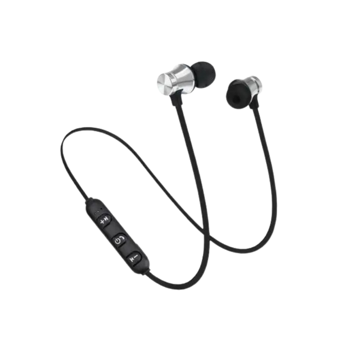 Auriculares In-Ear Auribox Inalámbricos Plateados con Conexión Bluetooth y Mando Remoto