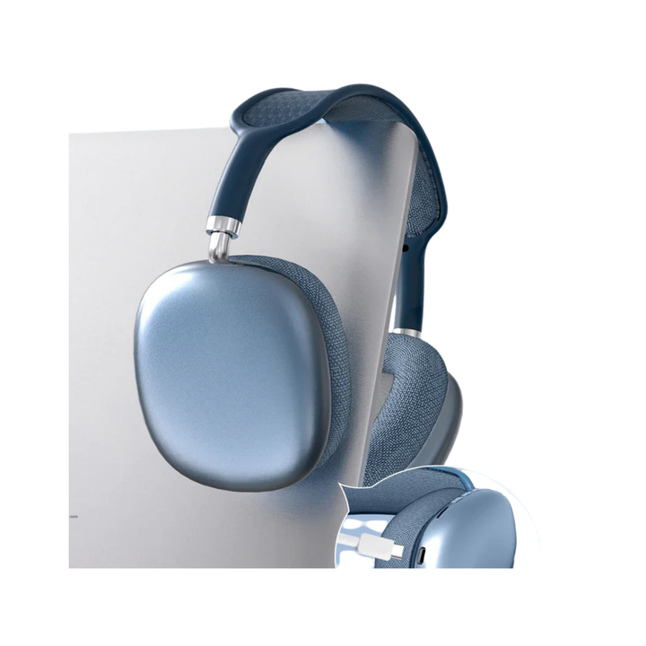 Auriculares de Diadema Inalámbricos Auribox Azules con Cancelación Activa de Ruido y Audio HD