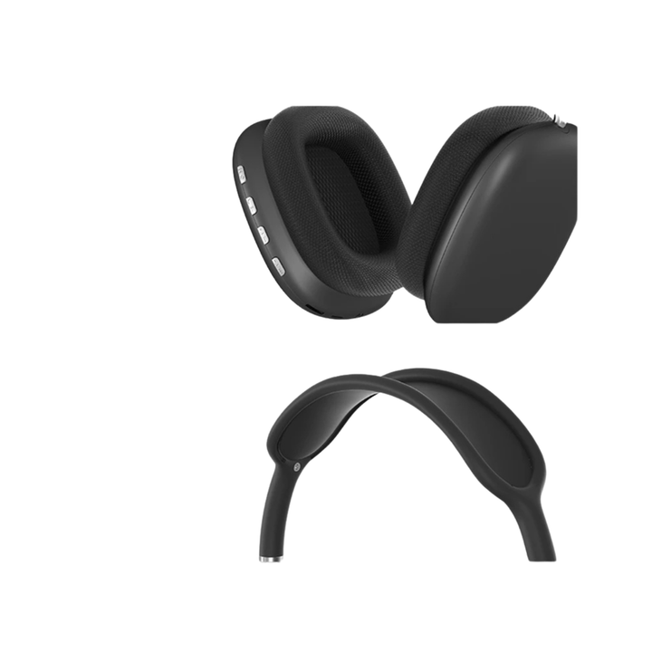 Auriculares de Diadema Inalámbricos Auribox Negros con Cancelación de Ruido y Control Táctil