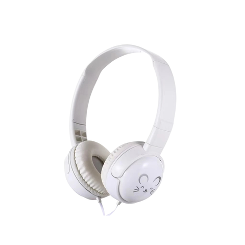 Auriculares de Diadema Infantiles Auribox Blancos Plegables con Diseño Amigable